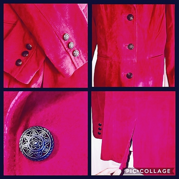 NWOT SUEDE LEATHER Denim & Co Raspberry Jacket-M/L - Picture 5 of 7